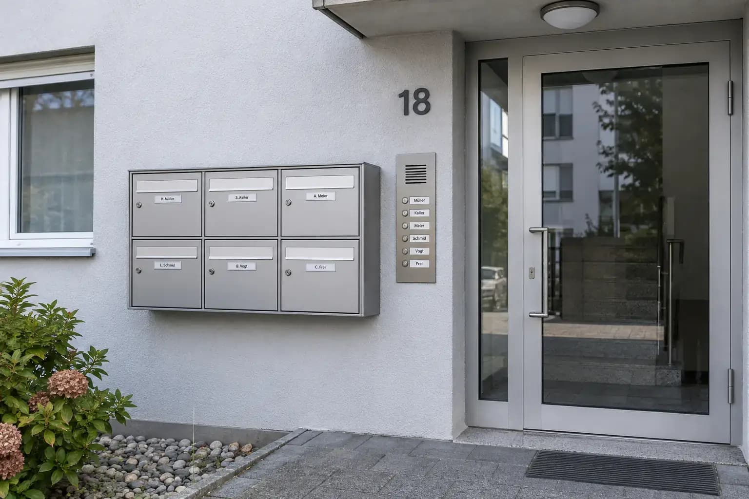 Gravur eines Namensschildes für Klingel- und Briefkastenschilder